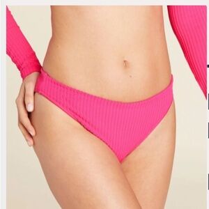 Andie - The Cheeky - Bottom - Ribbed Terry - Neon Hibiscus